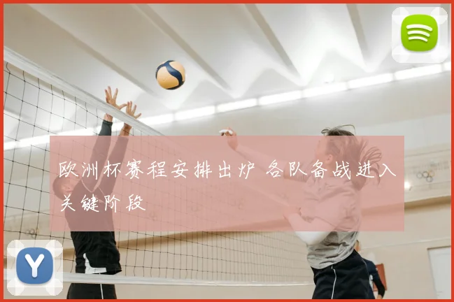 欧洲杯赛程安排出炉 各队备战进入关键阶段